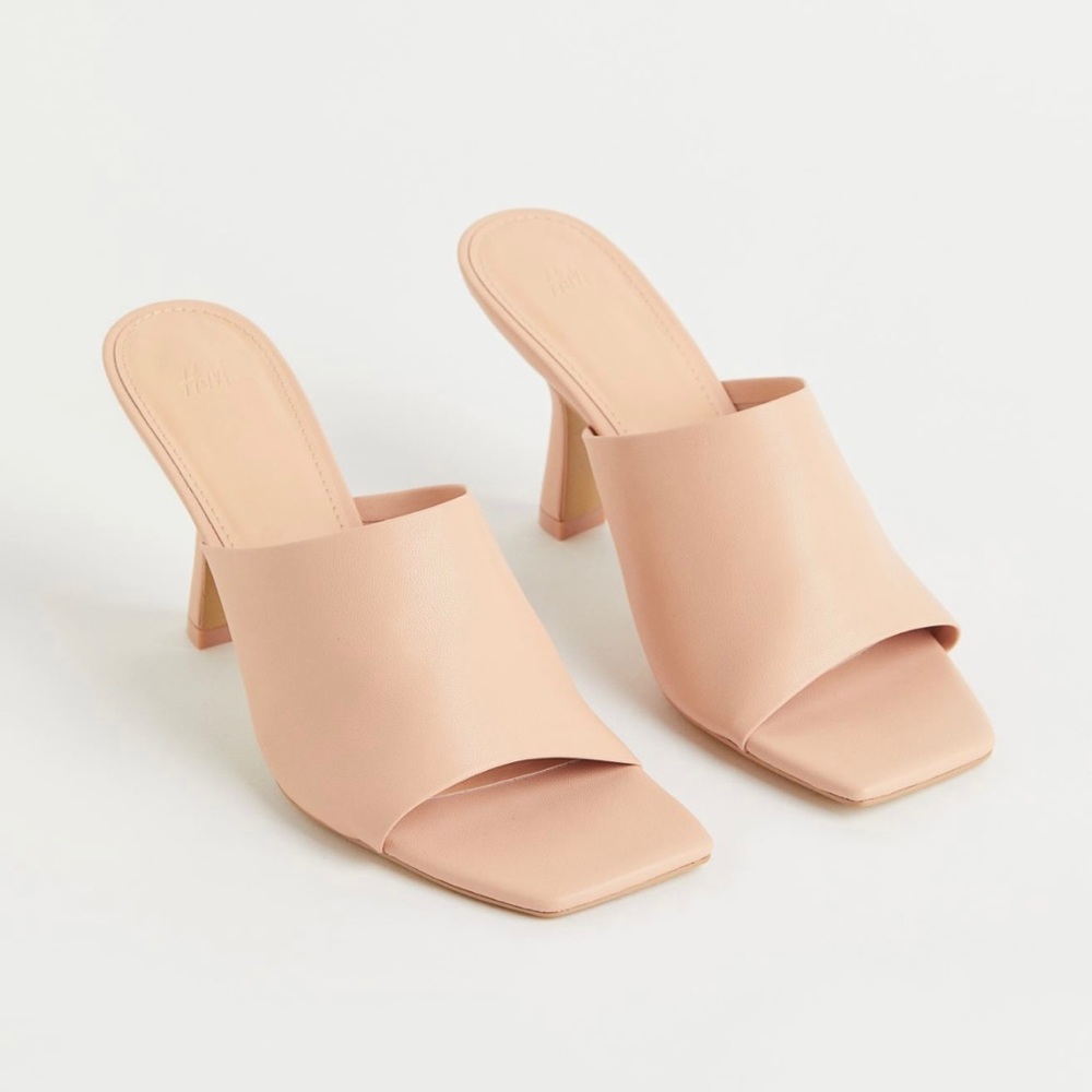 COPY - Nude Heeled Mules